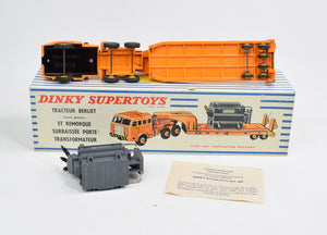 Dinky toy 898 Berliet Low loader with Transformer Very Near Mint/Boxed