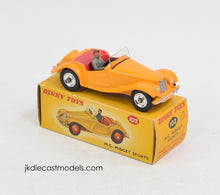 Dinky toy 102 M.G Midget Virtually Mint/Nice box (Spun hubs)