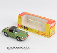 Corgi toys 382 Porsche 911s Virtually Mint/Nice box (Very rare black interior)