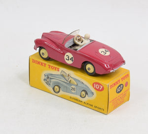 Dinky toys 107 Sunbeam Alpine Sports Virtually Mint/Nice box