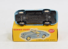Dinky toys 107 Sunbeam Alpine Sports Virtually Mint/Nice box