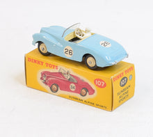 Dinky toys 107 Sunbeam Alpine Sports Very Near Mint/Nice box