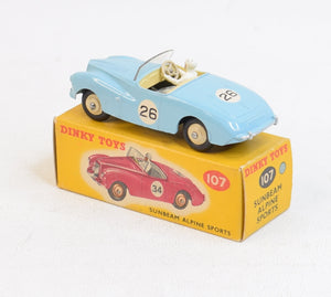 Dinky toys 107 Sunbeam Alpine Sports Very Near Mint/Nice box
