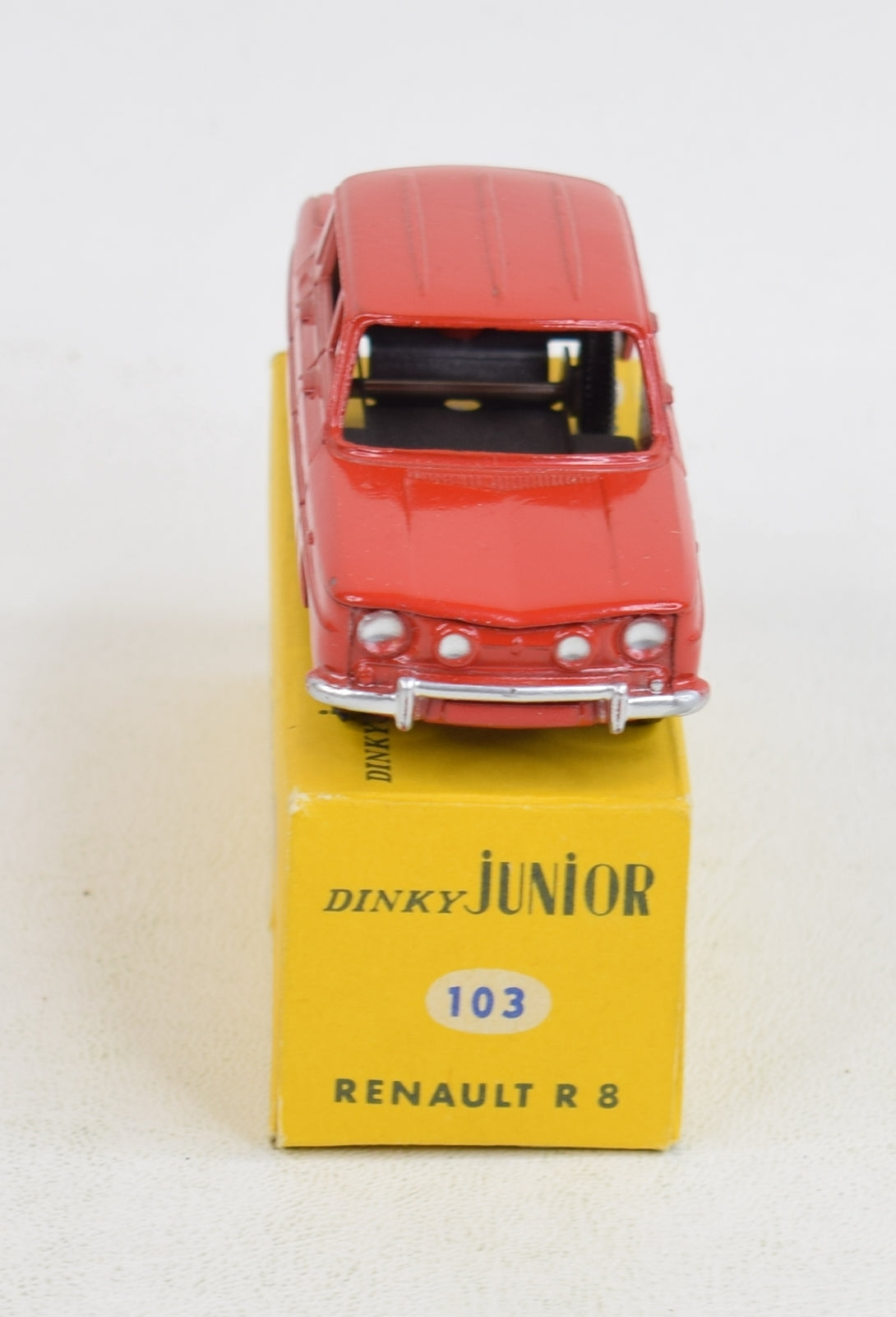Dinky Toys Junior N°103 Renault R8 Rouge 1/43 – Miniature De Collection En Boîte