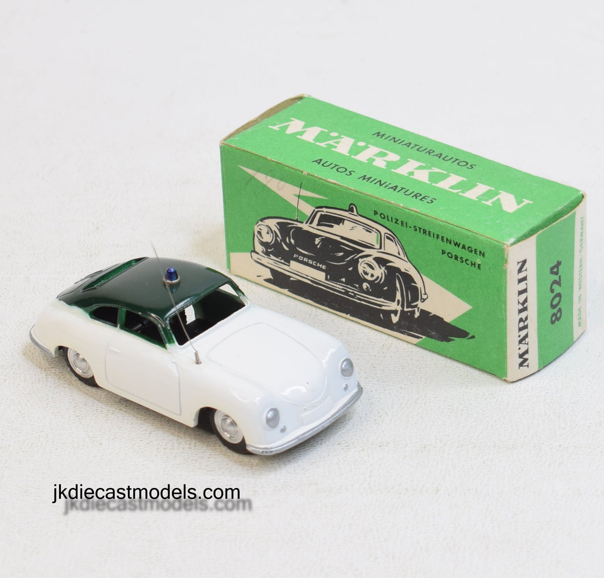 Marklin 8024 Polizei Porsche Virtually Mint/Boxed (Gloss white)