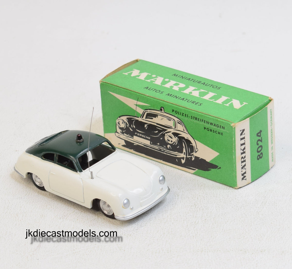 Marklin 8024 Polizei Porsche Virtually Mint/Boxed (Light cream)
