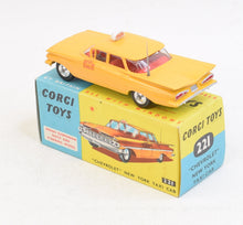 Corgi toys 221 'Chevrolet' New York Taxi Virtually Mint/Boxed