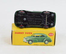 Dinky toys 159 Morris Oxford Virtually Mint/boxed (Maroon hubs)