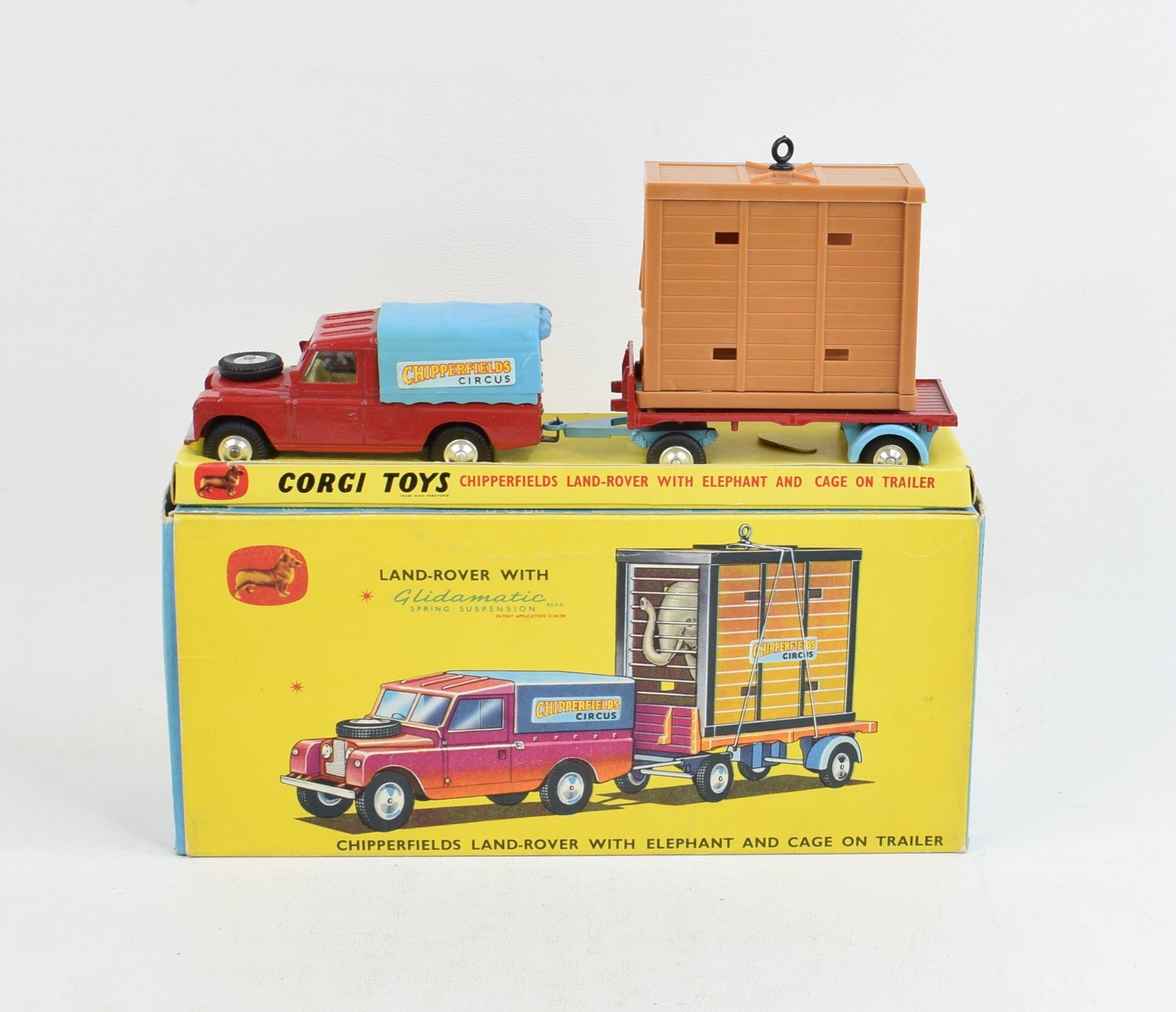 Corgi toys Gift set 19 Chipperfields Land-Rover & Cage Virtually Mint ...