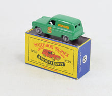 Matchbox Lesney 59 Singer van (Rare dark green)  GPW/B4  Mint/Nice box