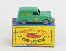 Matchbox Lesney 59 Singer van (Rare dark green)  GPW/B4  Mint/Nice box