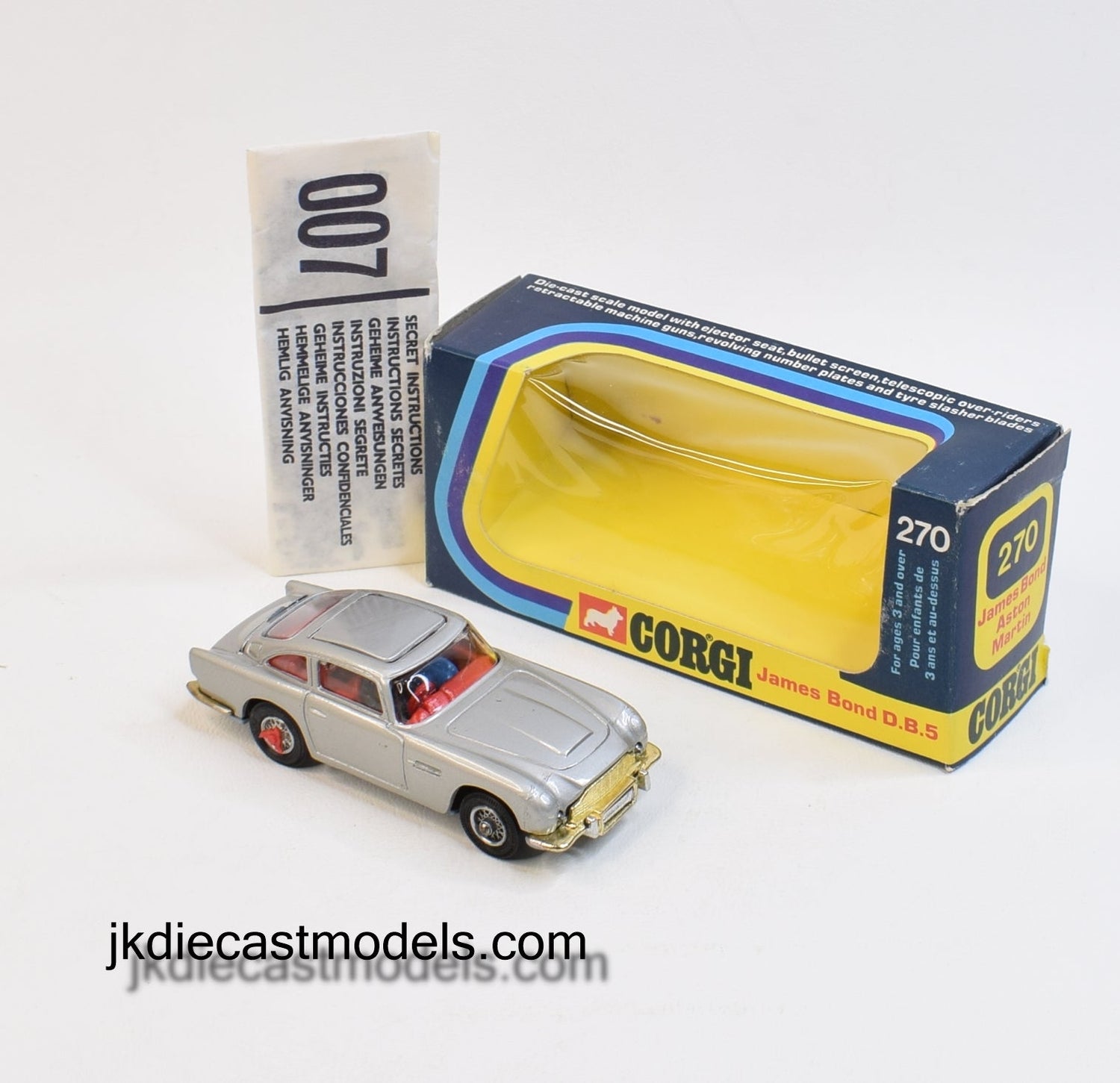 Corgi Toys 270 James Bond DB5 Virtually Mint/Boxed