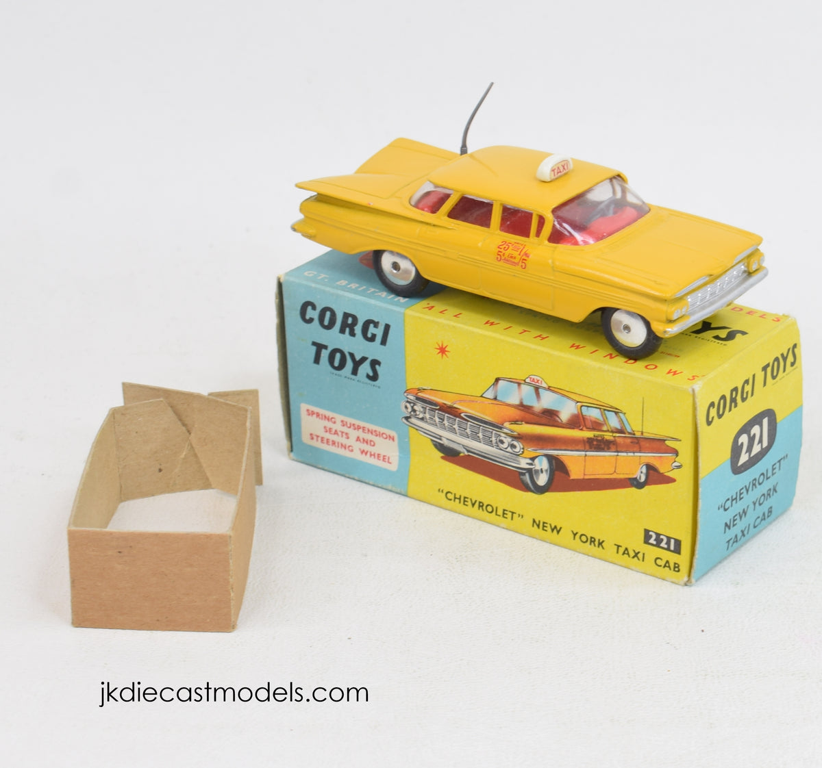 Corgi toys 221 'Chevrolet' New York Taxi Virtually Mint/Boxed