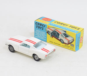 Corgi toys 325 Ford Mustang Virtually Mint/Nice box (Thin red stripes)