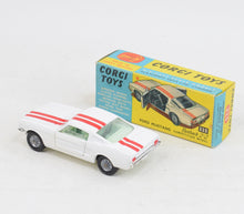 Corgi toys 325 Ford Mustang Virtually Mint/Nice box (Thicker red stripes)