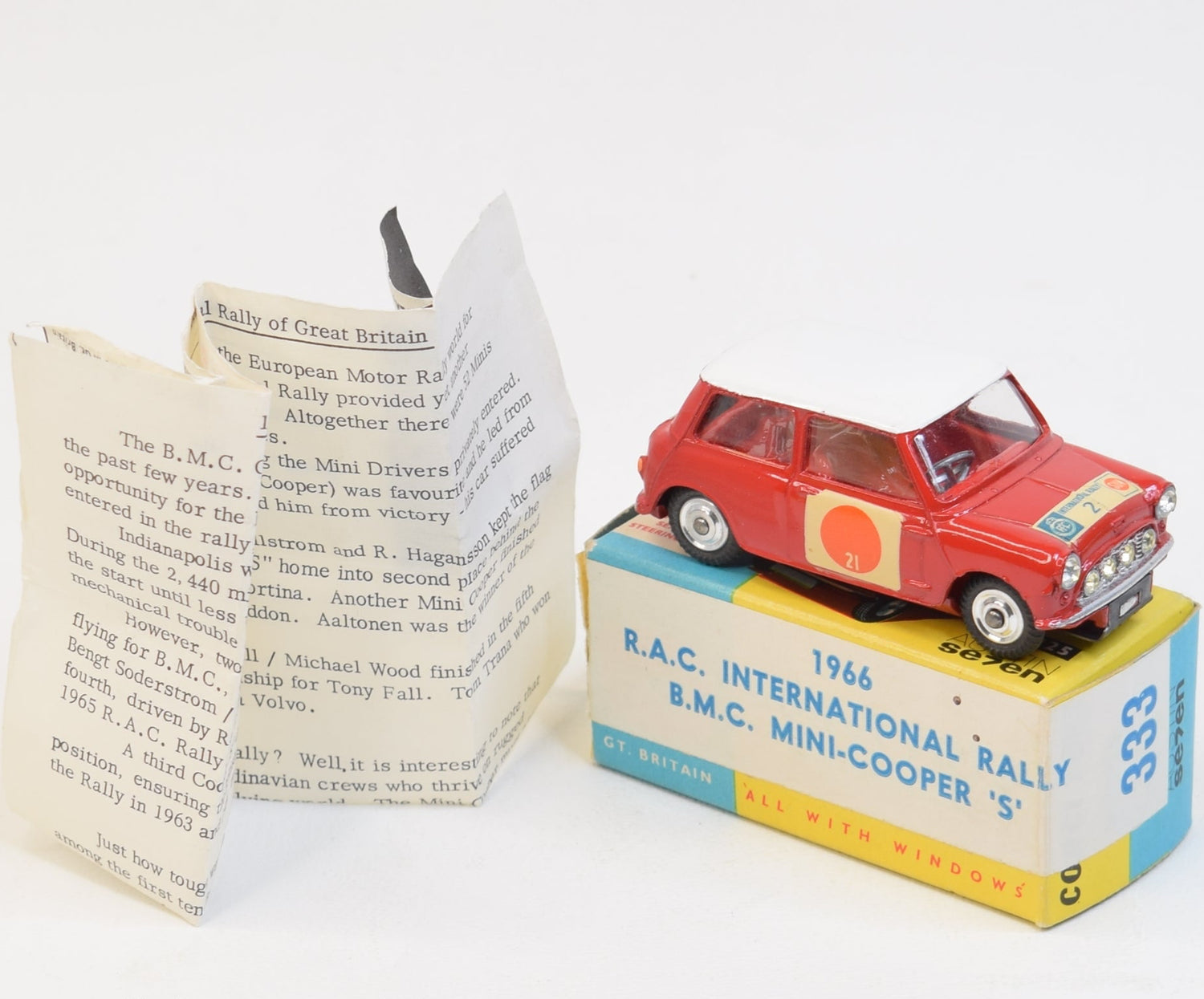 Corgi toys 333 Mini Cooper S 'Sun R.A.C Rally' Virtually Mint/Nice