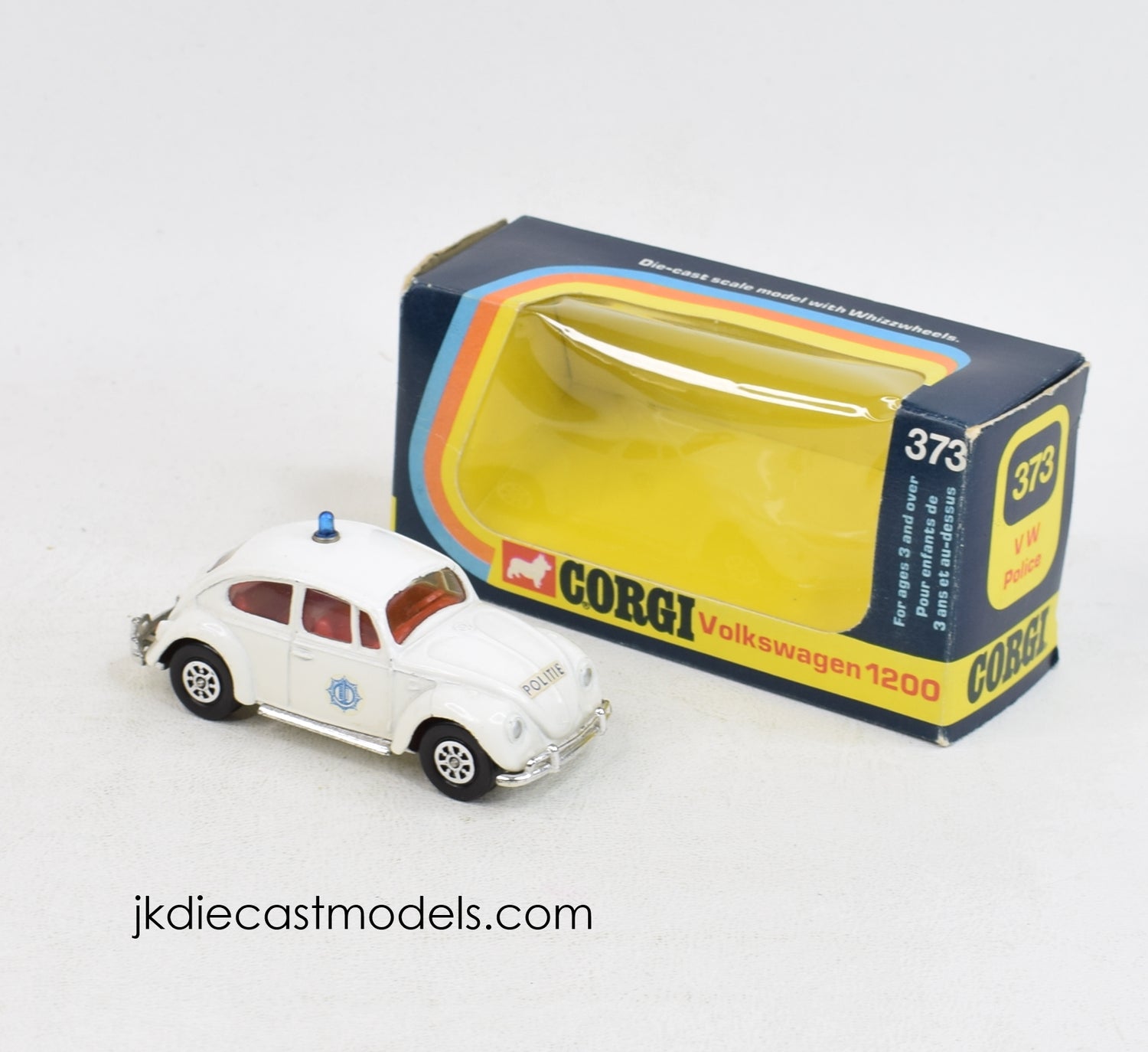 Corgi toys 373 VW 1200 Police car Virtually Mint/Boxed 'Weslake Collection'