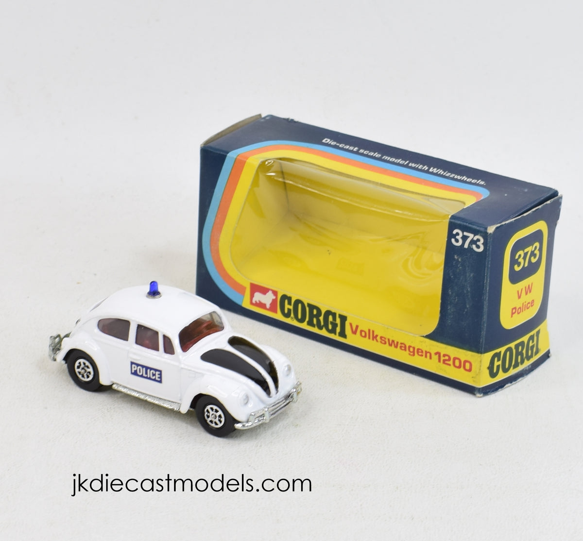 Corgi toys 373 VW 1200 Police car Virtually Mint/Boxed 'Weslake Collection'