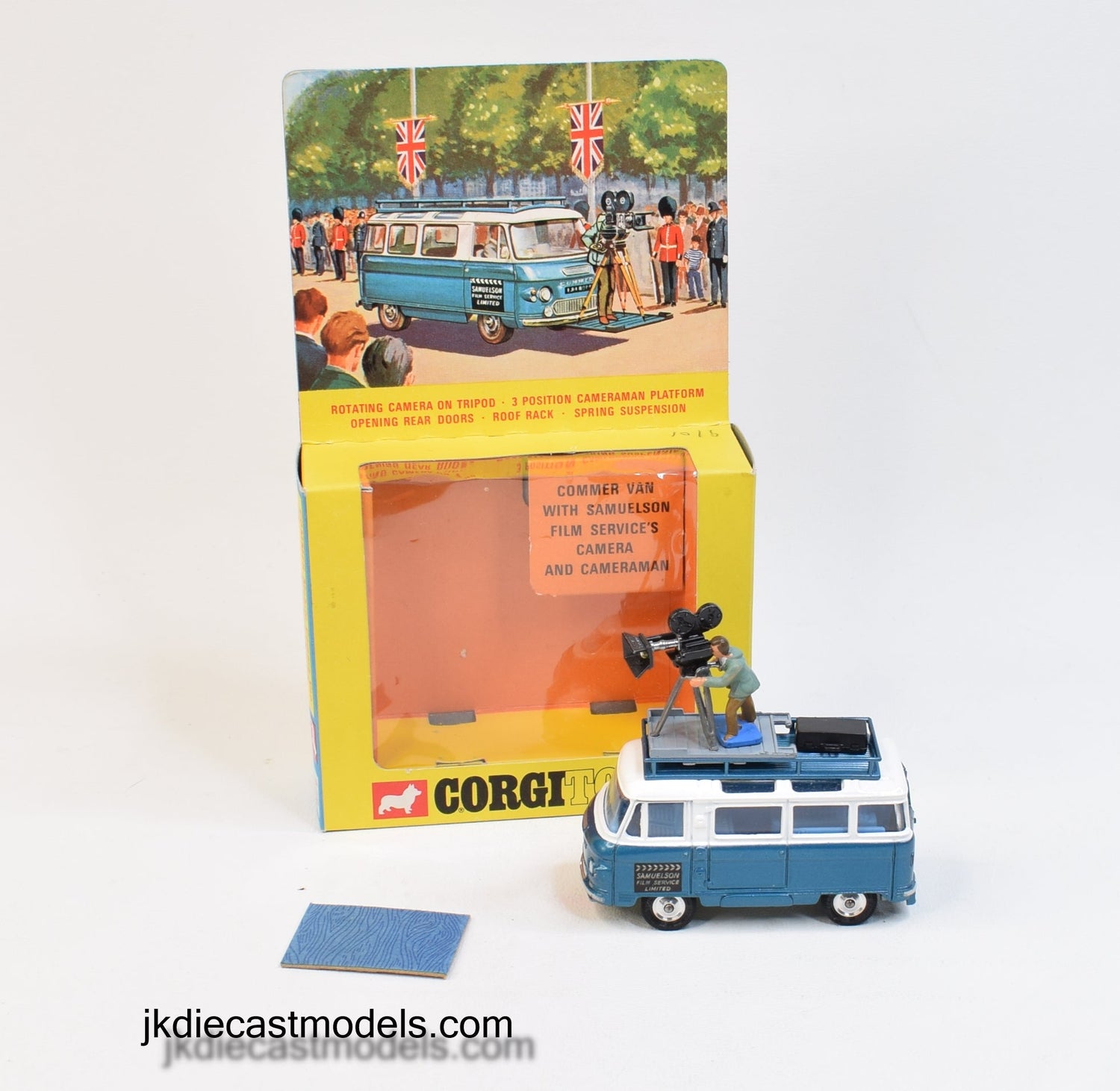 Corgi Toys 479 Commer Camera Van Virtually Mint/Lovely box (Shaped spun hubs)