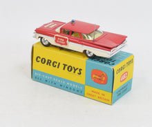 Corgi toys 482 'Chevrolet' Fire chief Virtually Mint/Boxed (Cream with Rectangular door labels)