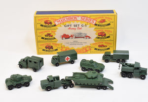 Matchbox G-5 Military Vehicles gift set Virtually Mint/Nice box 'Dryden' Collection