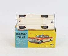 Corgi toys 482 'Chevrolet' Fire chief Virtually Mint/Boxed (Cream with Rectangular door labels)