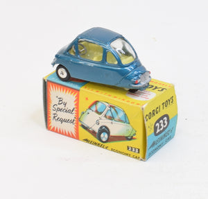 Corgi toys 233 Heinkel Very Near Mint/Boxed (Peacock blue) 'Perth' Collection