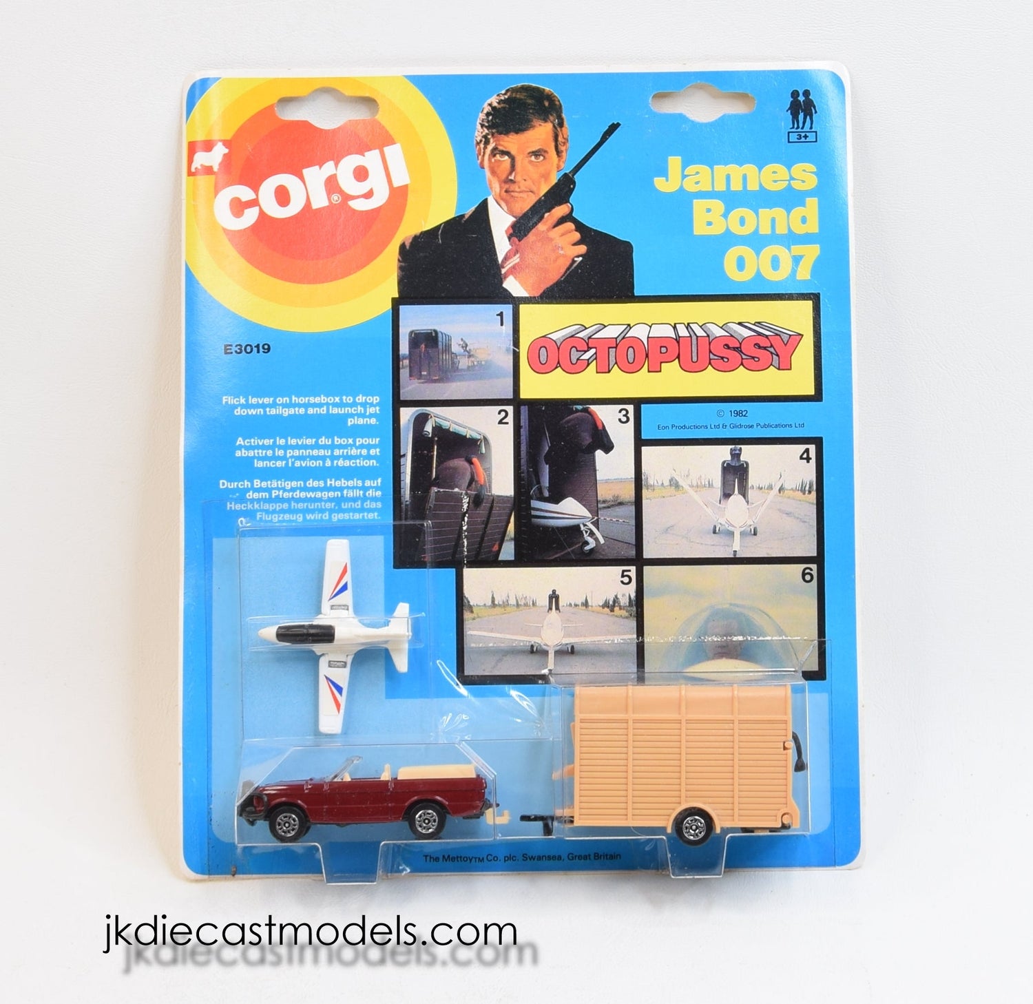 Corgi Junior E3019 James Bond 007 Octopussy Gift Set Mint/Nice card and blister