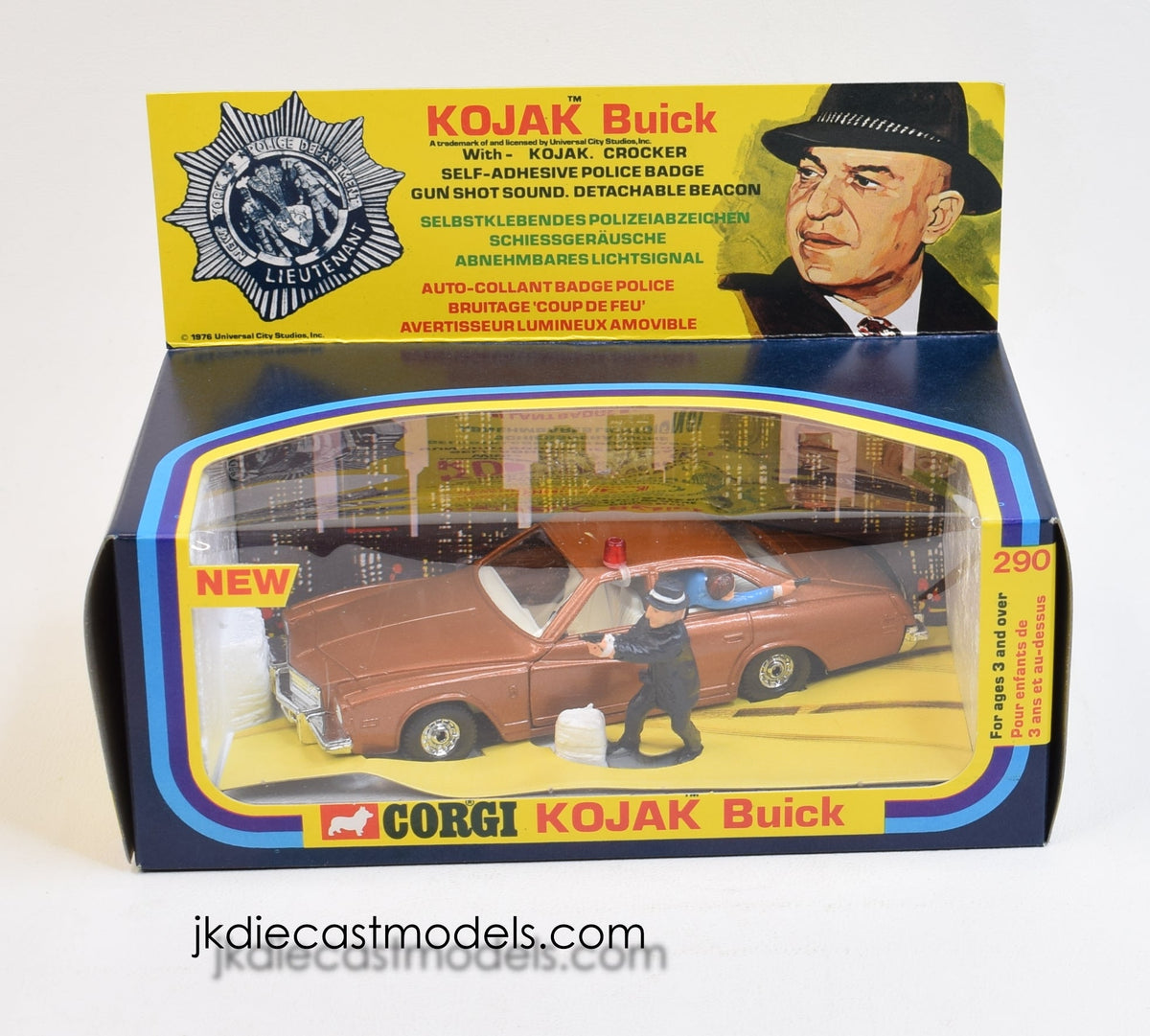 Corgi Toys 290 Kojak Buick  Mint/Lovely box (Straight out of a trade wrap, 1 of 5 available)