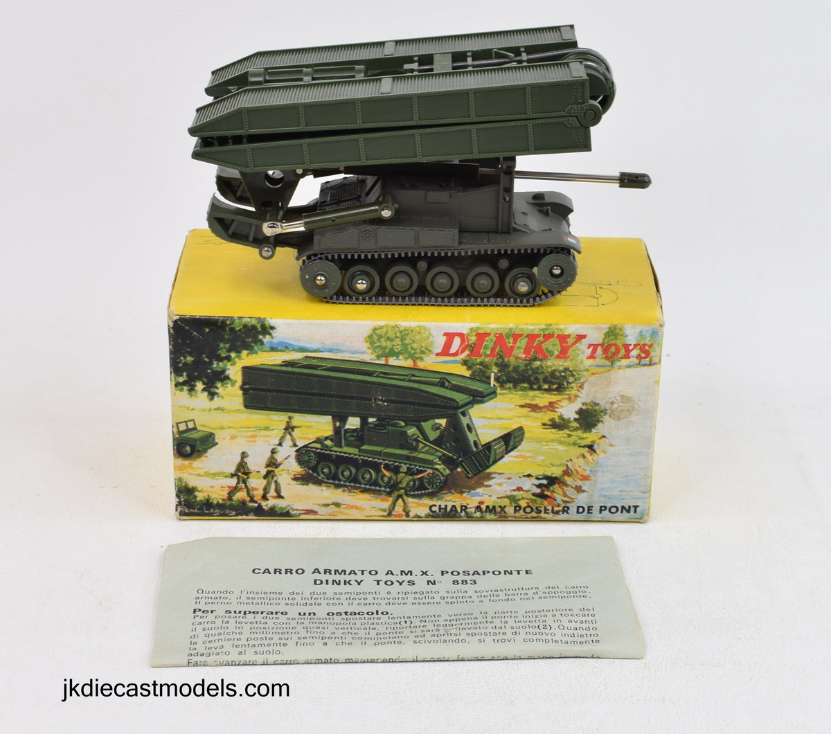 French Dinky 883 Char AMX Poser de Pont Virtually Mint/Boxed