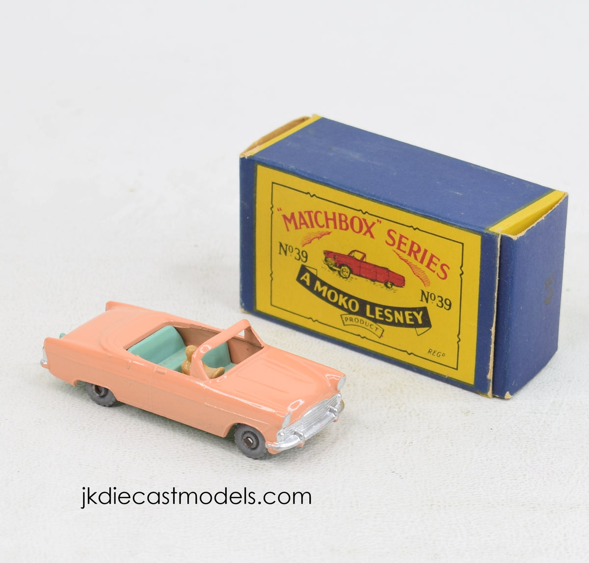 Matchbox Lesney 39 Zodiac Convertible RW/B2 box Virtually Mint/Nice box