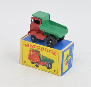 Matchbox Lesney 2 'Muir-Hill' Dumper Mint/Boxed (Business card)