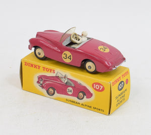 Dinky toys 107 Sunbeam Alpine Sports Virtually Mint/Lovely box