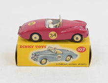 Dinky toys 107 Sunbeam Alpine Sports Virtually Mint/Lovely box