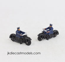 2 x Dinky 37b Police Motorcycle Virtually Mint