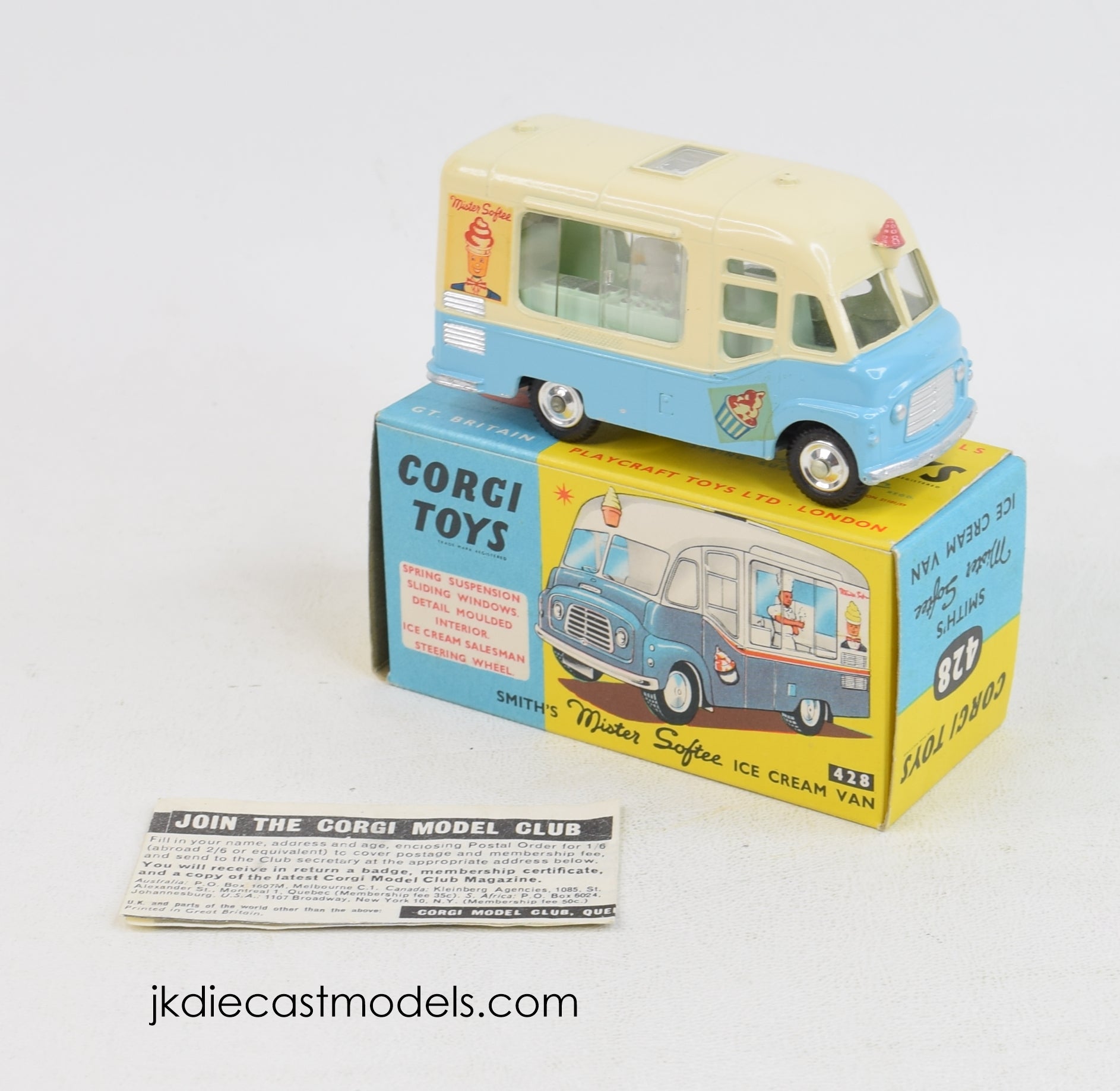 CORGI TOYS 428 SMITH'S MISTER SOFTEE ICE CREAM VAN - EXCELLENT in CORGI TOYS 428 SMITH'S MISTER SOFTEE ICE CREAM VAN - EXCELLENT in