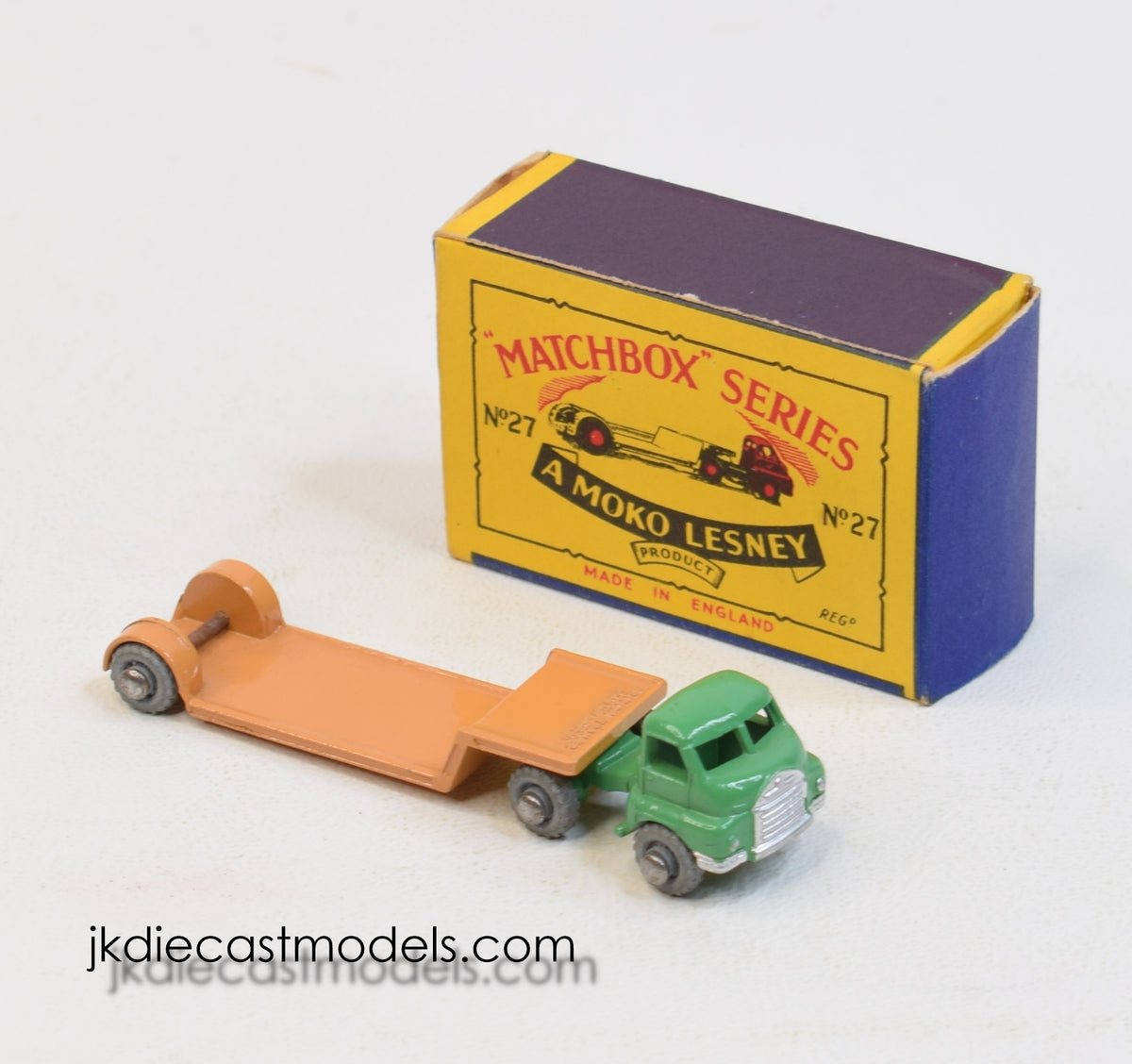 Matchbox Lesney 27 Beford Low loader RW/B1 Virtually Mint/Boxed