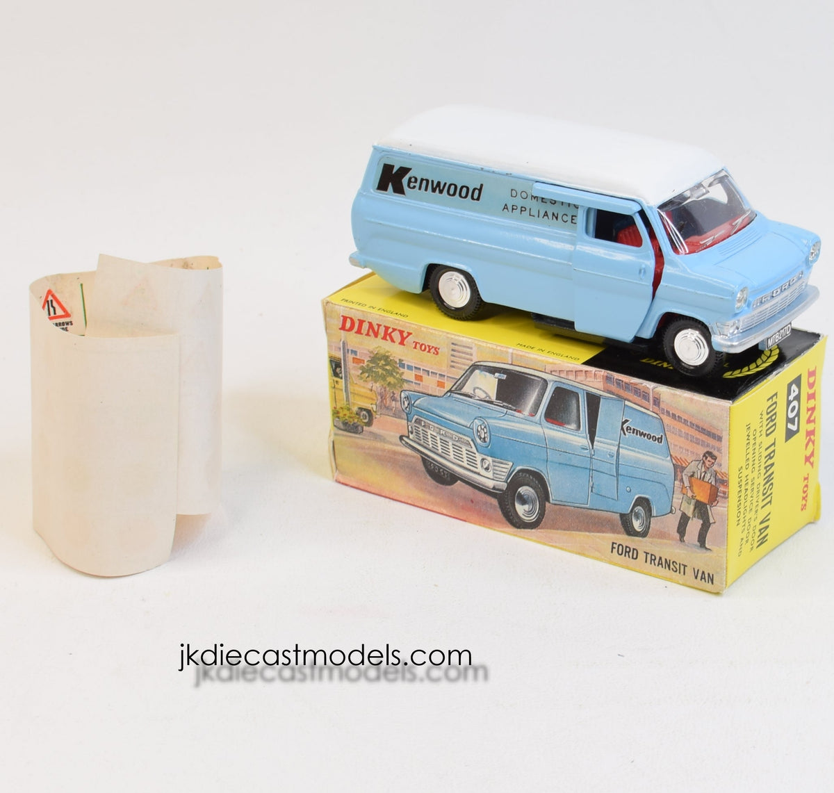 Dinky toy 407 'Kenwood' Ford Transit Virtually Mint/Boxed (No.4)