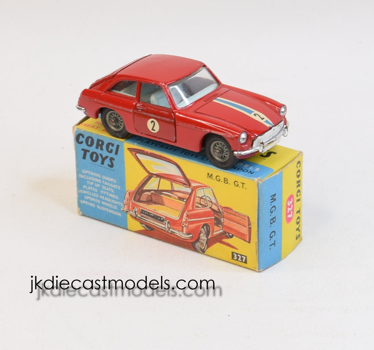 Corgi Toys 327 M.G.B GT Near Mint/Boxed 'Avonmore' Collection