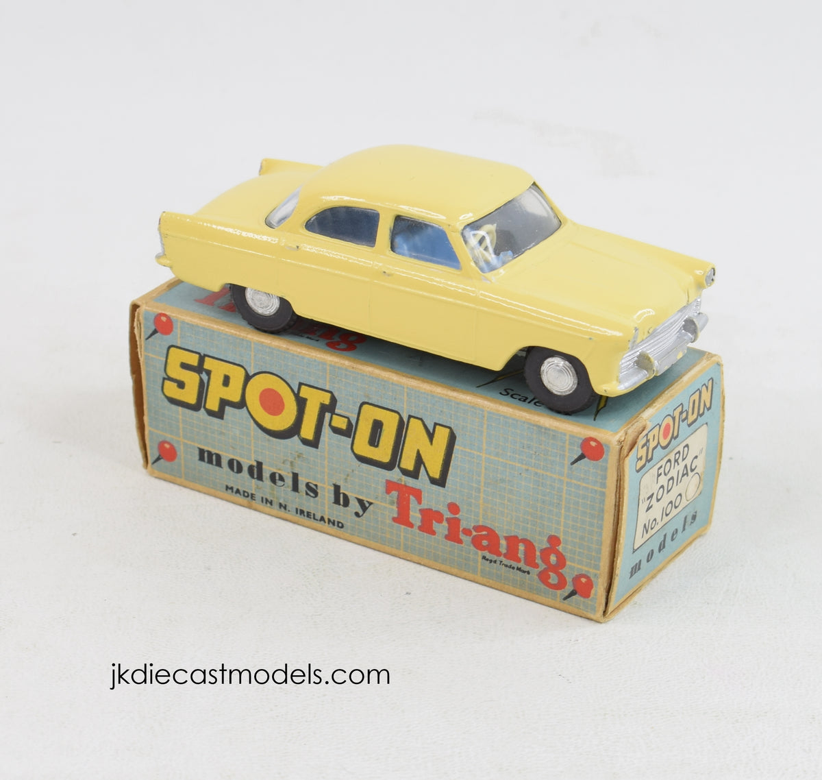 Spot-on 100 Ford Zodiac Very Near Mint/Boxed (Pale Yellow) 'Shropshire Collection'