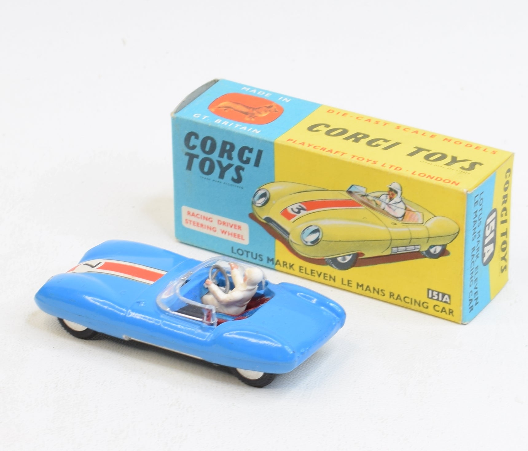Corgi toys boîte box repro 151A lotus mark eleven le mans Corgi toys boîte box repro 151A lotus mark eleven le mans