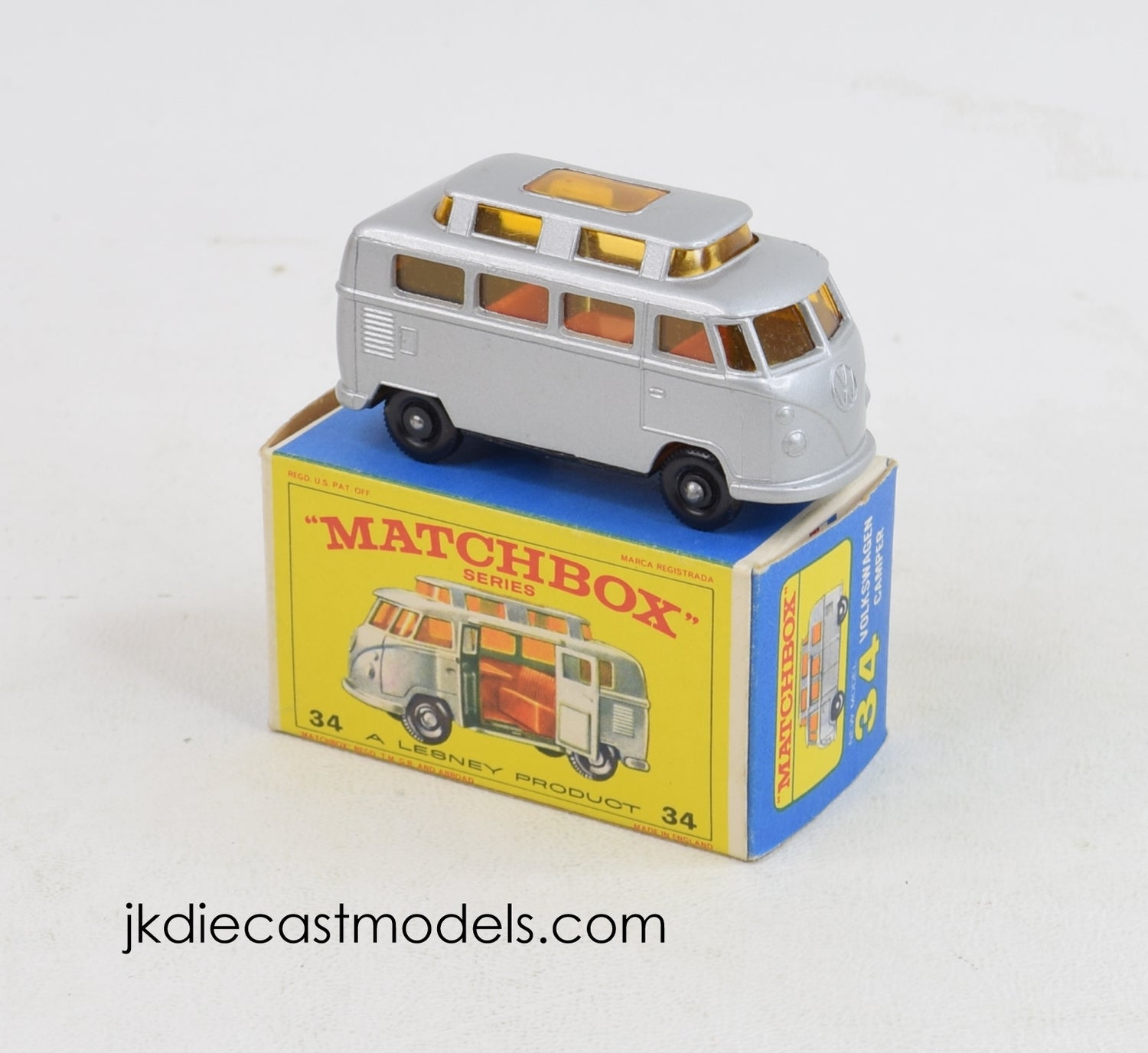 Matchbox Lesney 34 VW Camping car RW/E4 box Virtually Mint/Nice box