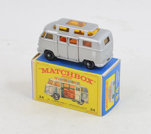 Matchbox Lesney 34 VW Camping car RW/E4 box Virtually Mint/Nice box