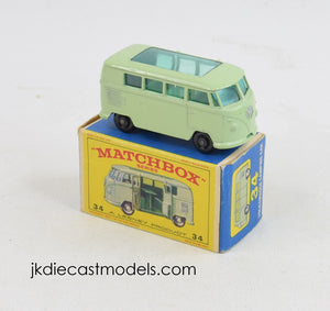 Matchbox Lesney 34 VW Camping car RW/E3 box Virtually Mint/Boxed