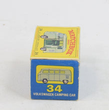 Matchbox Lesney 34 VW Camping car RW/E3 box Virtually Mint/Boxed