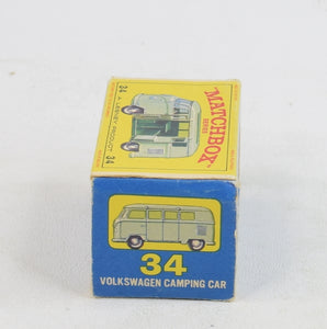 Matchbox Lesney 34 VW Camping car RW/E3 box Virtually Mint/Boxed