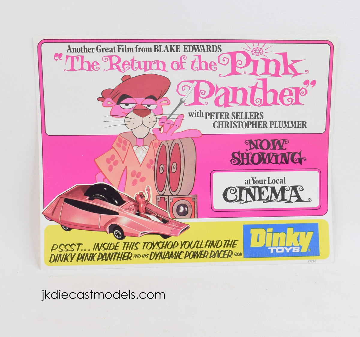 ''The Return of the Pink Panther'' Movie poster featuring Dinky toy 354