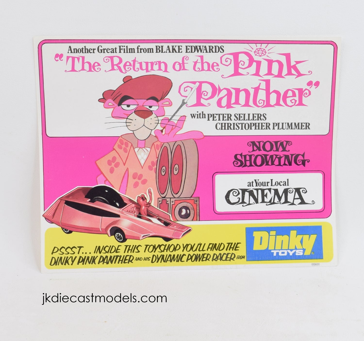 ''The Return of the Pink Panther'' Movie poster featuring Dinky toy 354