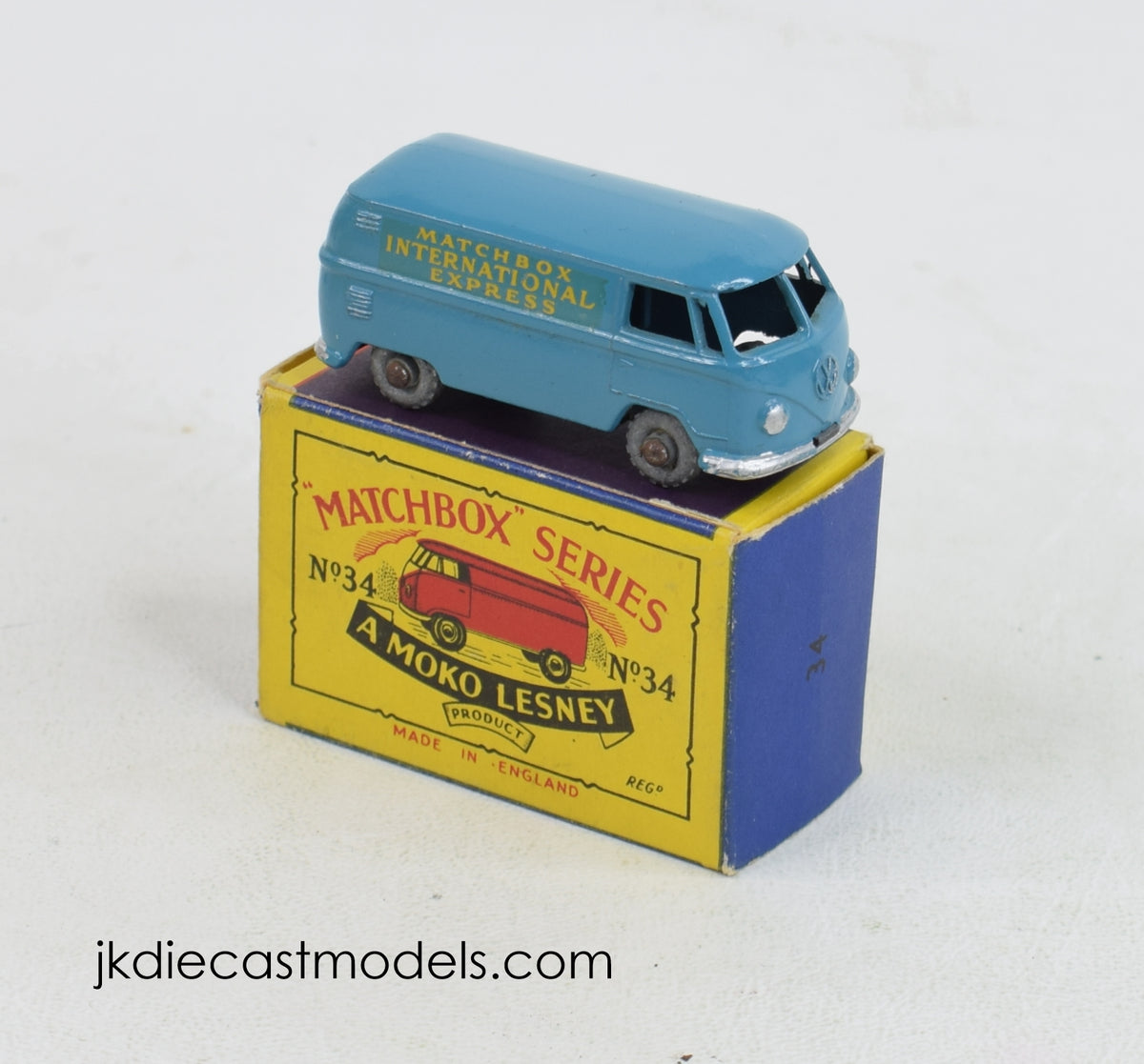 Matchbox Lesney 34 VW RW/B2 box Virtually Mint/Nice box