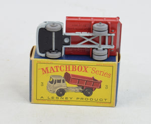 Matchbox Lesney 3 Bedford Tipper GPW/D box Virtually Mint/Nice box